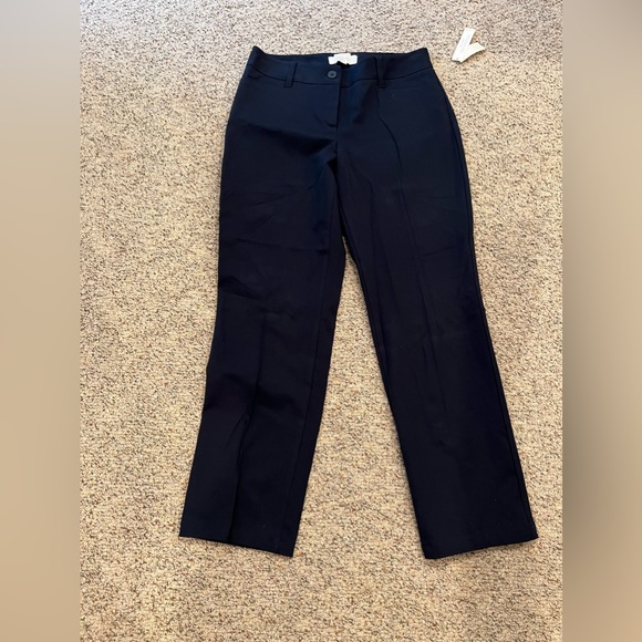 Talbots Slimming Navy Blue Pants NWT Size 4 Petite - Picture 2 of 10